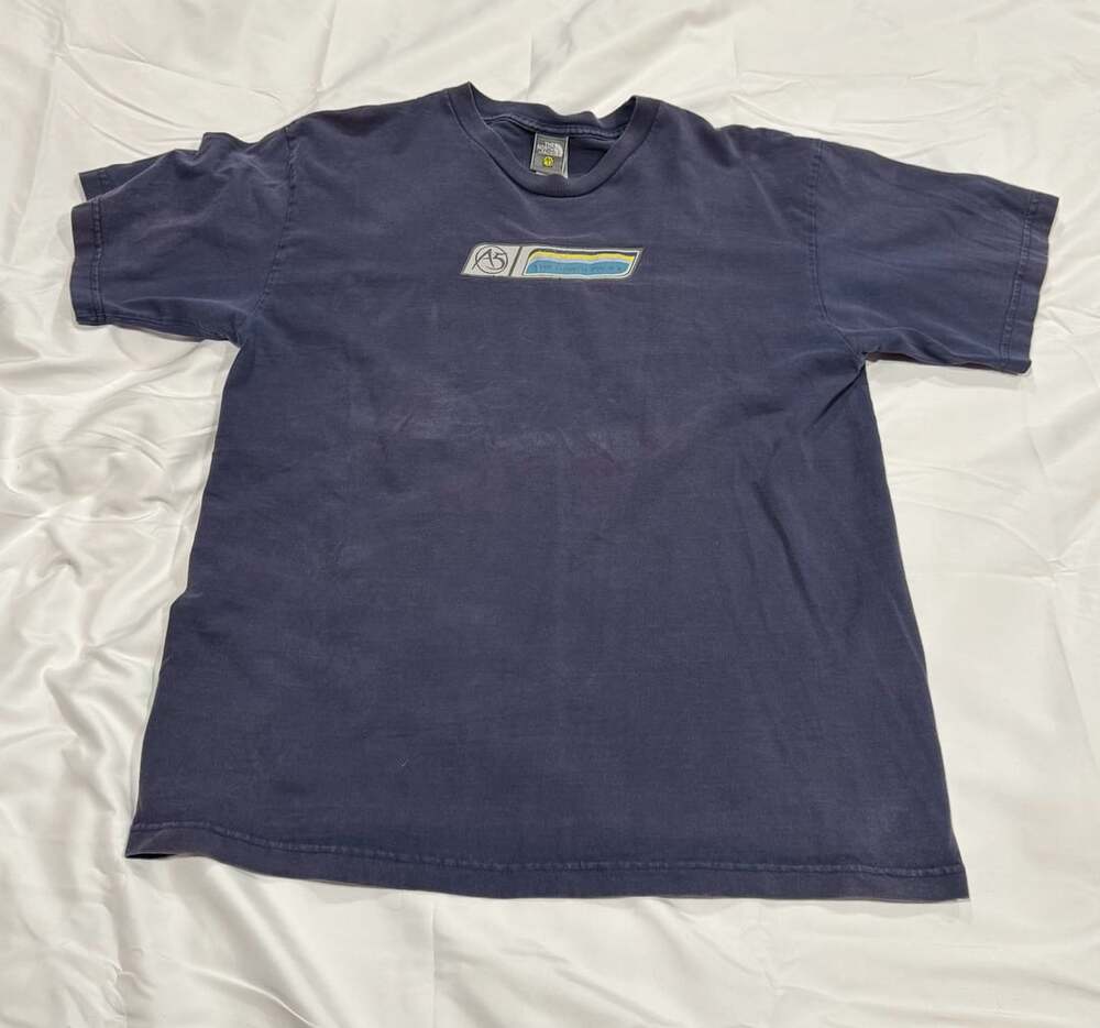 Vintage The North Face A5 Series Vintage T-Shirt Navy Blue Graphic